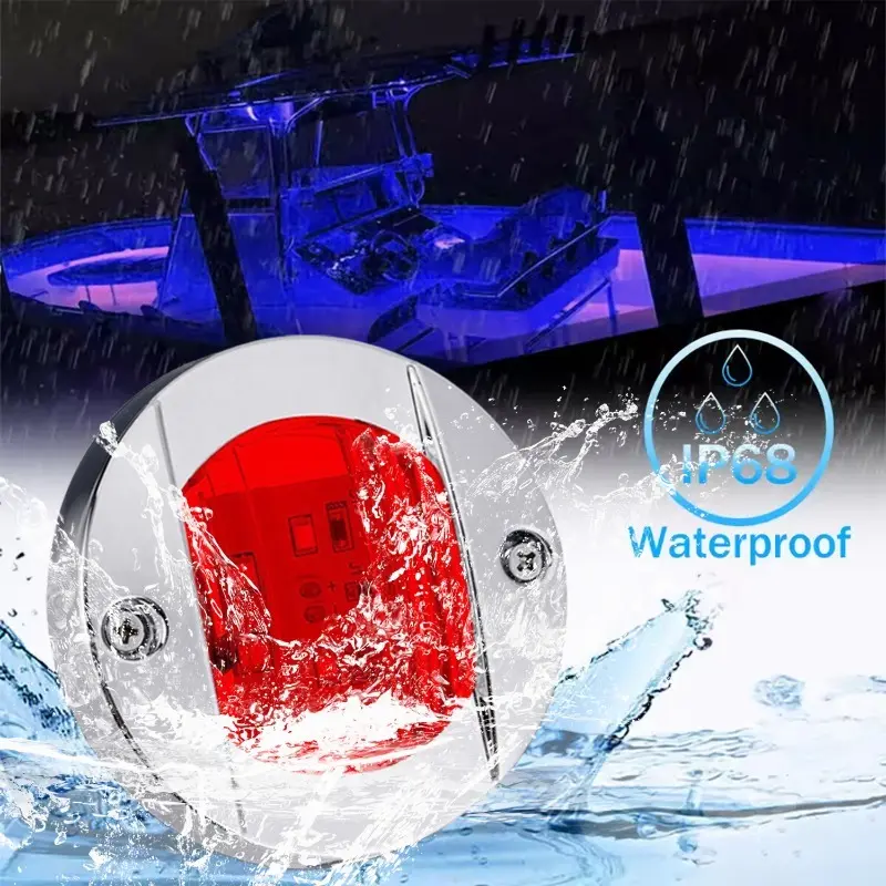 6LED Yacht Marine Boat LED Stern Light Waterproof Cabin Interior Lights 24V 6W Truck Van Off-road Urgent Lights Cars Accessories