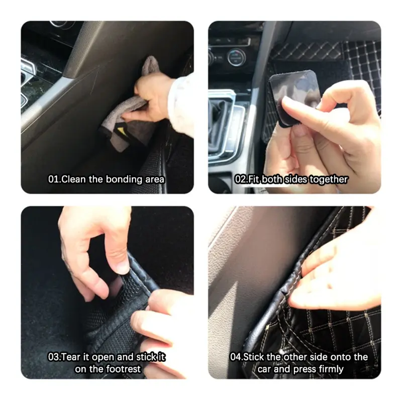 60-2pcs Car Carpet Fixing Stickers Double Face Carpet Fixed Patches High Adhesive for Home Floor Foot Mats Anti Slip Accessories