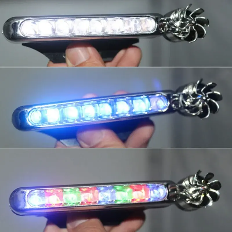 Wind Powered 8 LED Car Light External DRL Running Lights Headlight Fog Light Lamp Auto Daylight Wind Energy Without Wiring