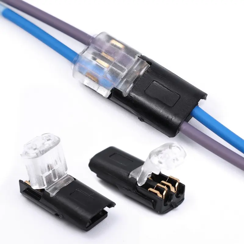1-50pcs Auto Quick Electrical Wire Connector 2 Pin Style Cable Plug Car Waterproof Solder Free Electrical Wire Cable Connector