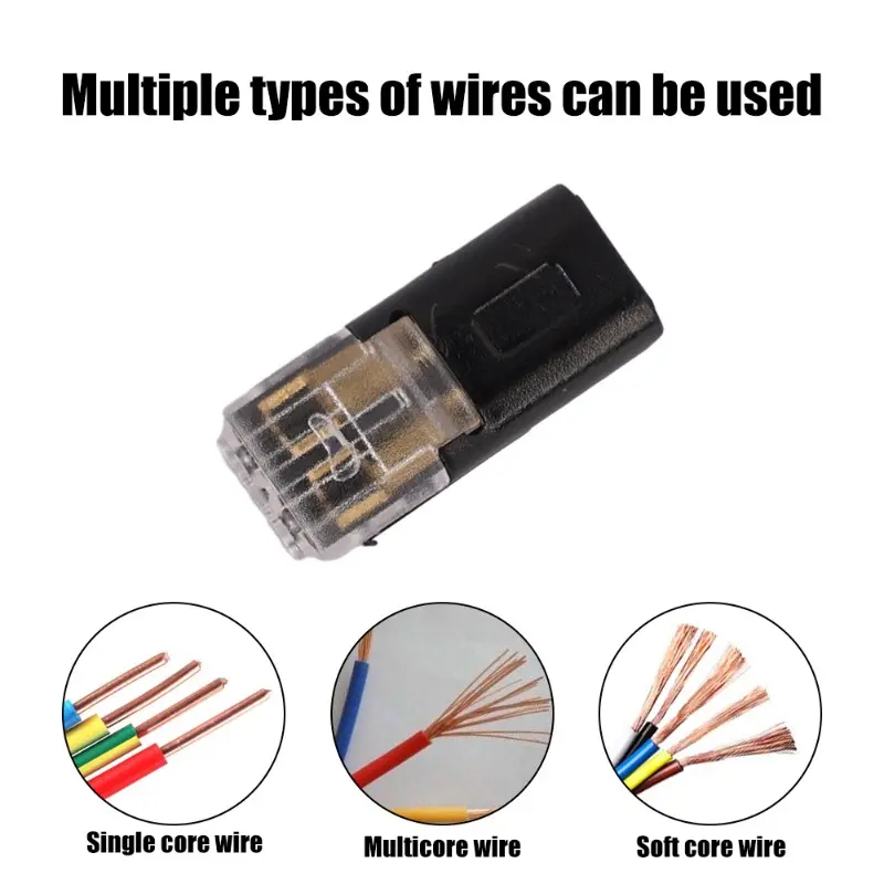 1-50pcs Auto Quick Electrical Wire Connector 2 Pin Style Cable Plug Car Waterproof Solder Free Electrical Wire Cable Connector