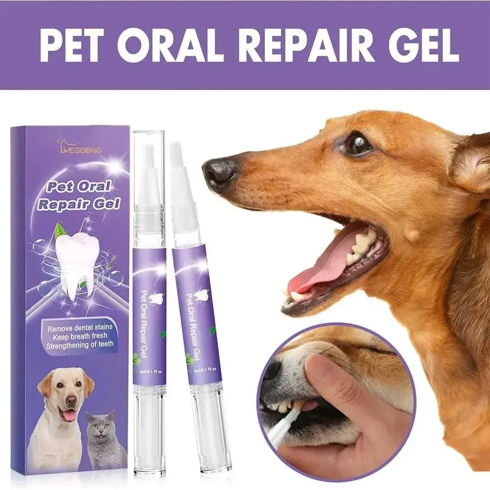 Pet Oral Repair Gel Dog Cat Tooth Repair Teeth Tartar Cleaner No Need to Brush Teeth Pet Breath Freshener Gel Care Cleaner