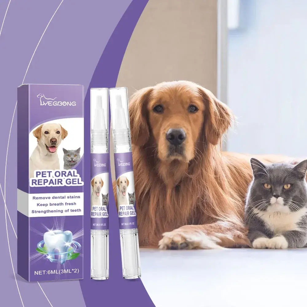 Pet Oral Repair Gel Dog Cat Tooth Repair Teeth Tartar Cleaner No Need to Brush Teeth Pet Breath Freshener Gel Care Cleaner