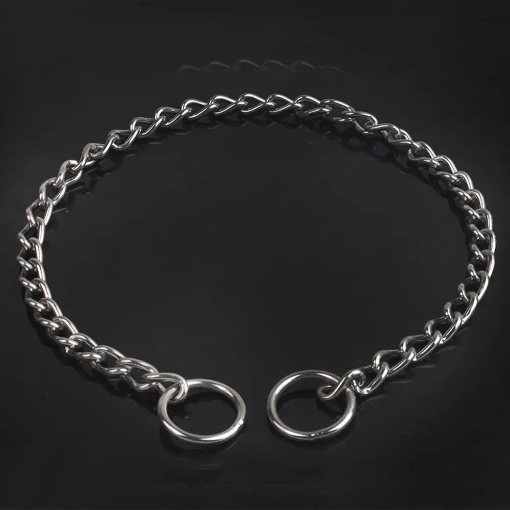 P-chain Dog Collar Stainless Steel Dog Cat Necklace Adjustable Pet Training Collar for Small Medium Large Dog Pet Accessories