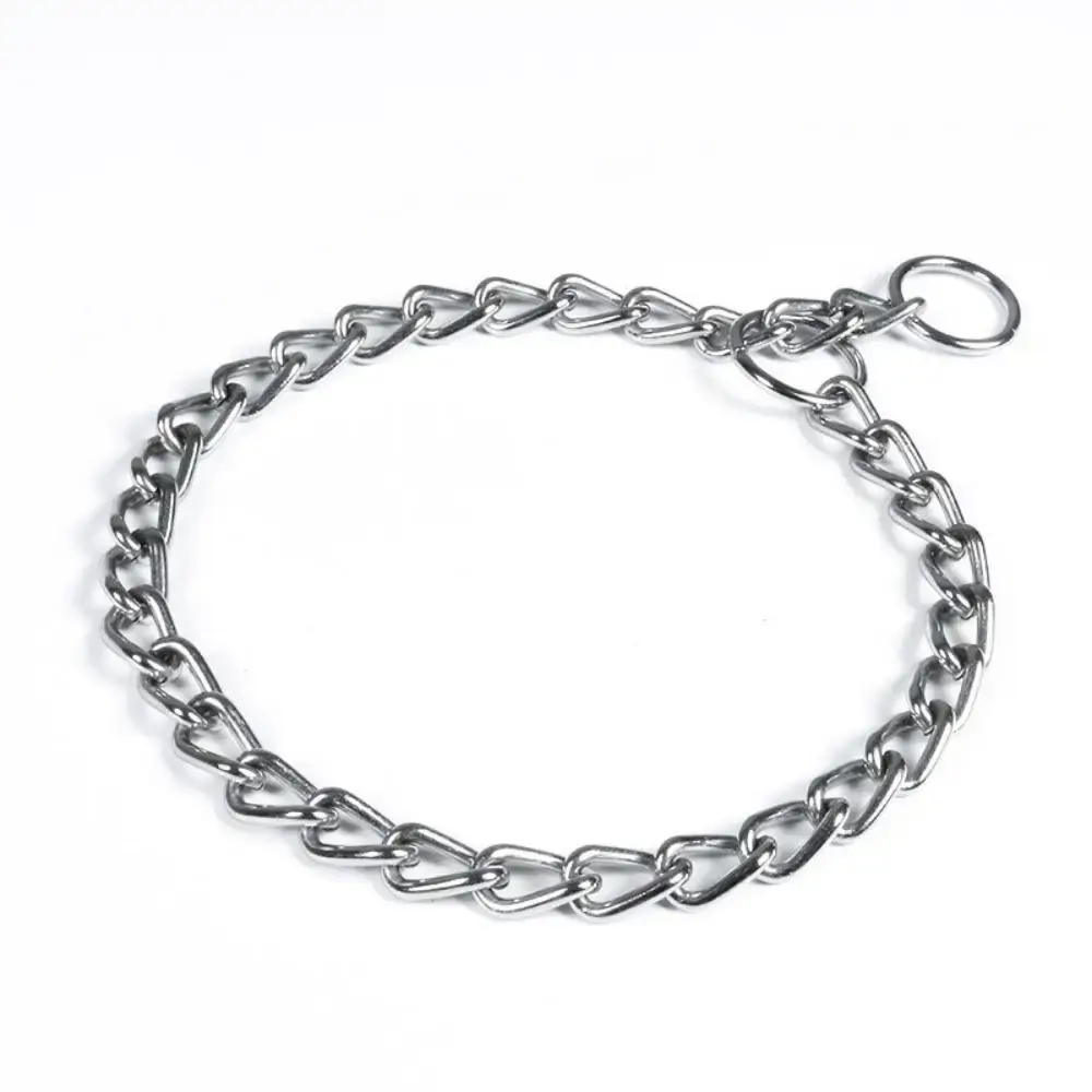 P-chain Dog Collar Stainless Steel Dog Cat Necklace Adjustable Pet Training Collar for Small Medium Large Dog Pet Accessories