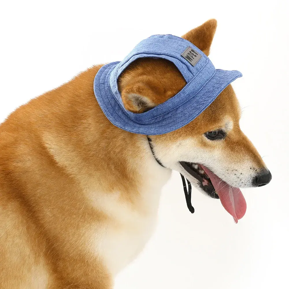 Dog Hat Summer Outdoor Adjustable Hat with Ear Holes Pet Sunhat for Small and Medium Dogs Puppy Cap Cat Hat Pet Accessories