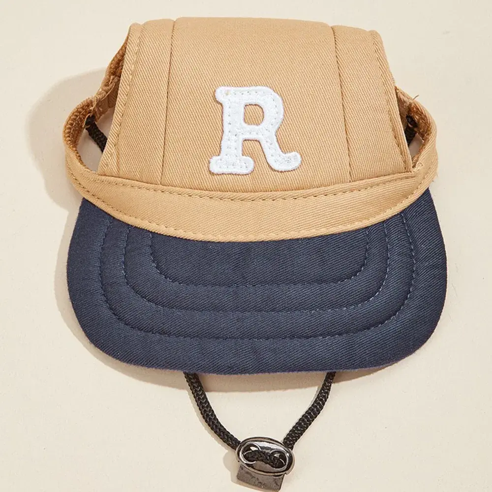 Pet Baseball Cap Dog Embroidered Letter Hat for Dogs Cats Adjustable Breathable Dog Sun Hat with Ear Holes Pet Baseball Cap