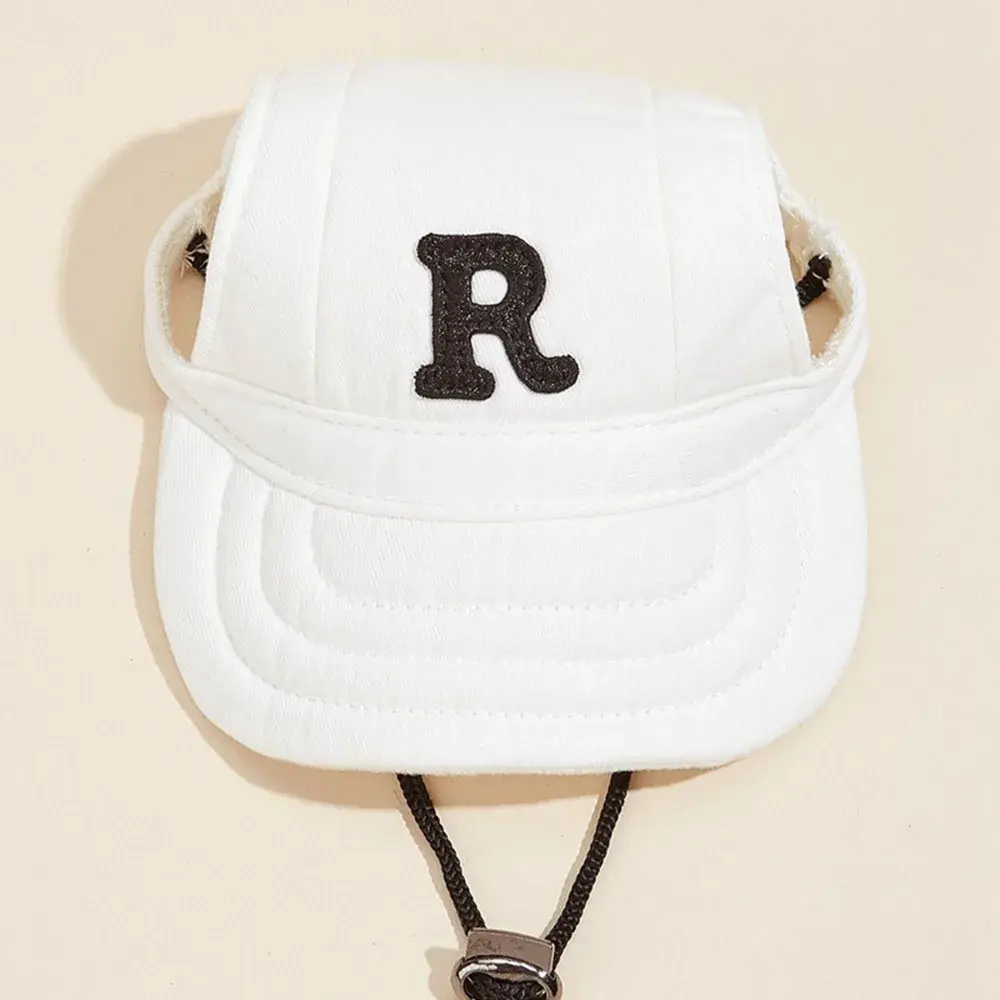 Pet Baseball Cap Dog Embroidered Letter Hat for Dogs Cats Adjustable Breathable Dog Sun Hat with Ear Holes Pet Baseball Cap
