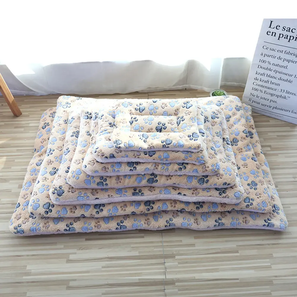 Double Sided Soft Pet Sleeping Pad Warm Dog Bed Cat Litter Lovely Mattress Cushion For Small Pets Home Blanket Pet Supplies