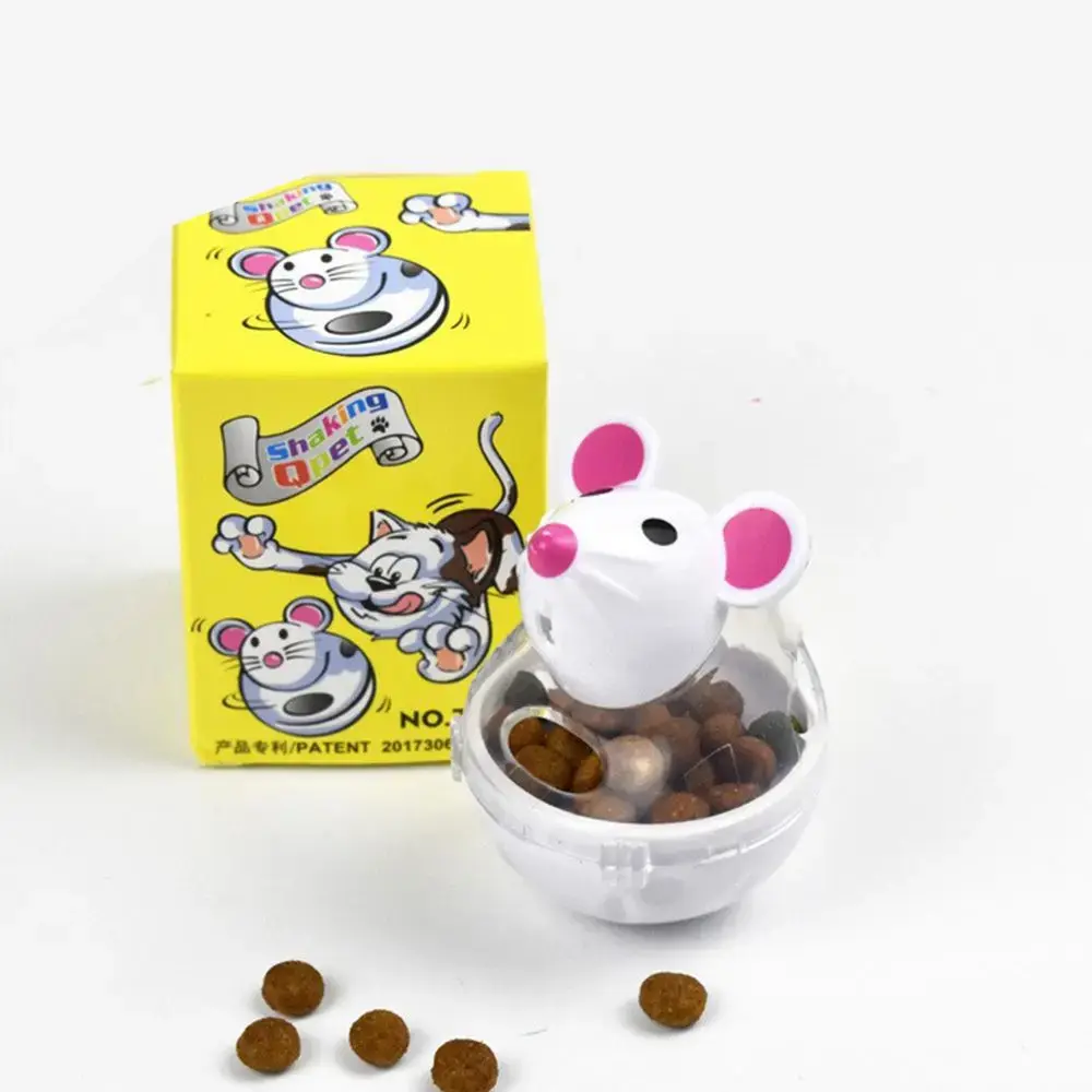 Pet Feeder Cat Toy Mouse Playing Training Funny ToysFood Rolling Leakage Dispenser Bowl for Cat Kitten Cats Toy Pet Supplies