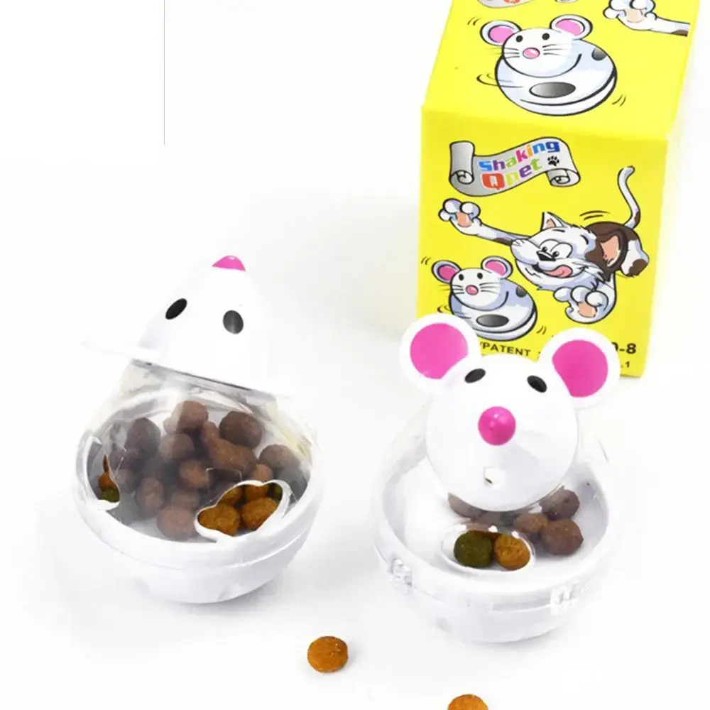 Pet Feeder Cat Toy Mouse Playing Training Funny ToysFood Rolling Leakage Dispenser Bowl for Cat Kitten Cats Toy Pet Supplies