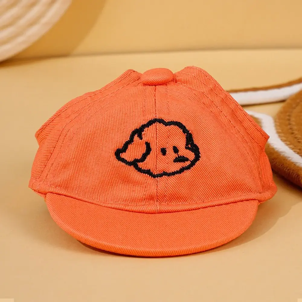 Adjustable Dog Baseball Cap Cotton Pet Hat  with Ear Holes Cartoon Dog Embroidery Design Hat for Dogs Cats Pet supplies