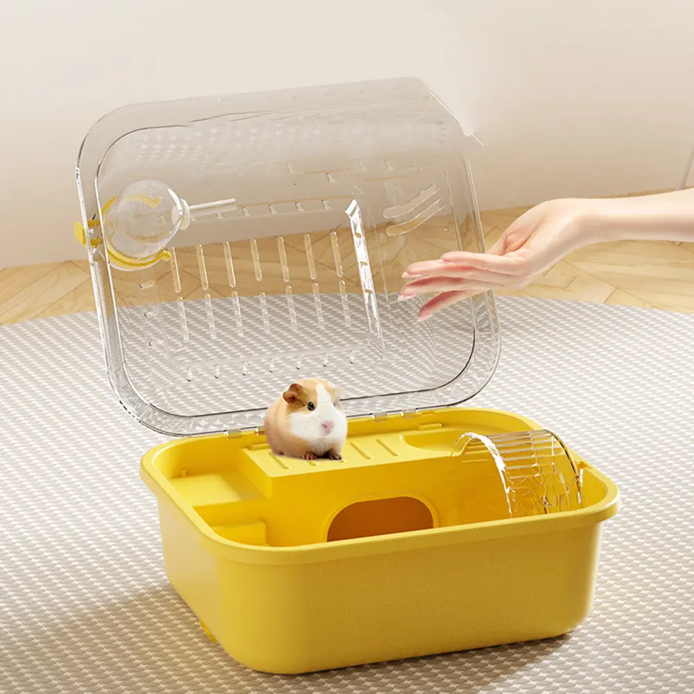 Double-Layer Hamster Cage with Detachable Base & Spacious Design - Washable Small Pet Habitat for Indoor Golden Bear Hamsters