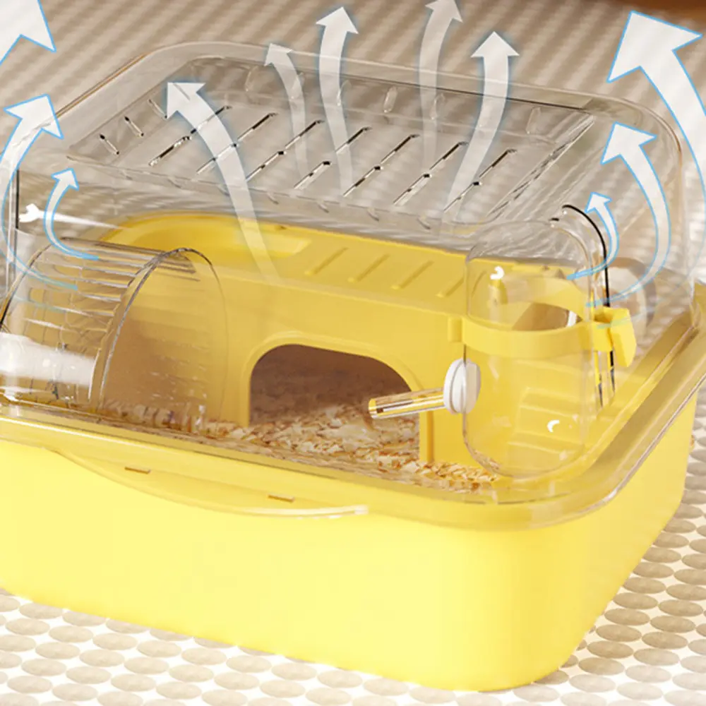 Double-Layer Hamster Cage with Detachable Base & Spacious Design - Washable Small Pet Habitat for Indoor Golden Bear Hamsters