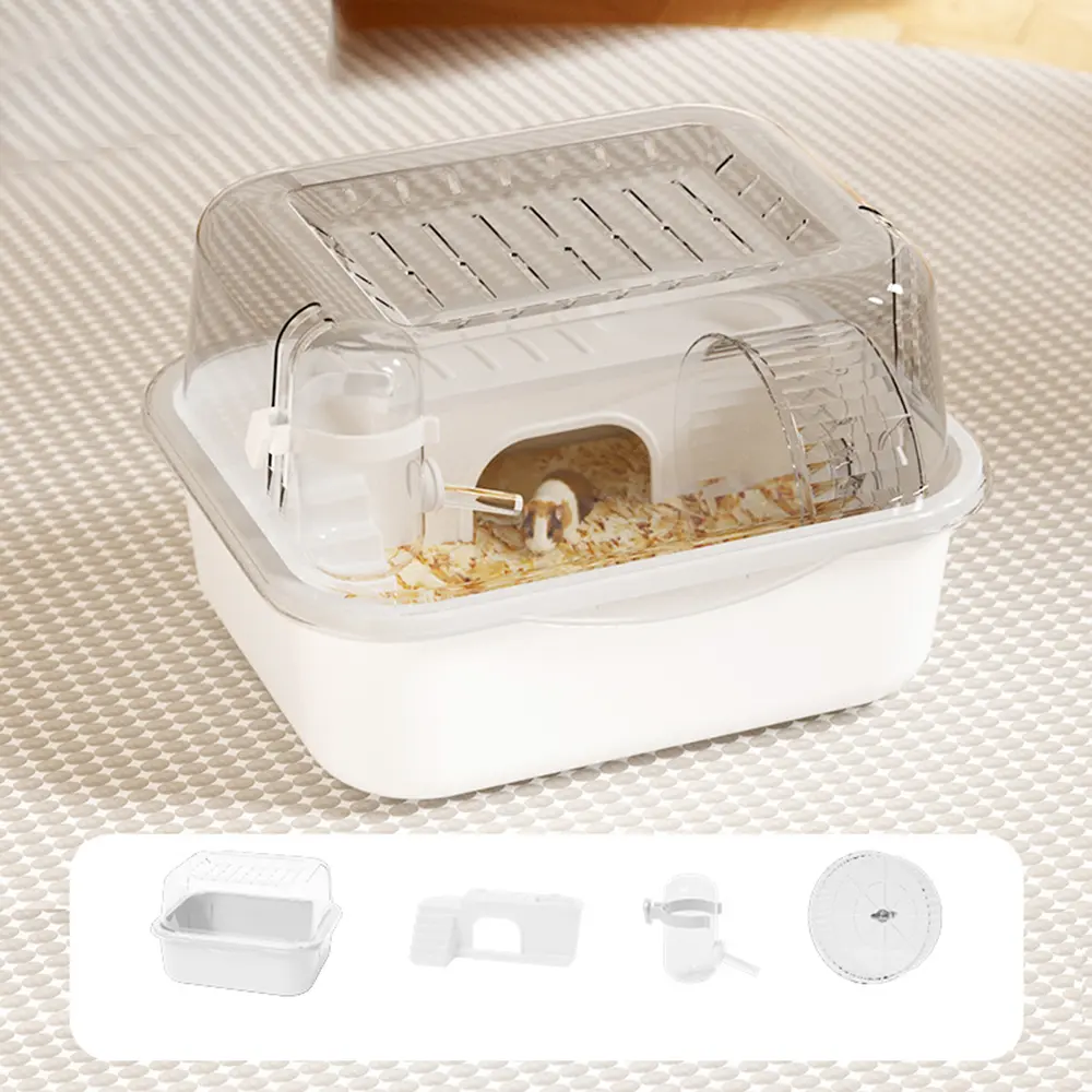 Double-Layer Hamster Cage with Detachable Base & Spacious Design - Washable Small Pet Habitat for Indoor Golden Bear Hamsters