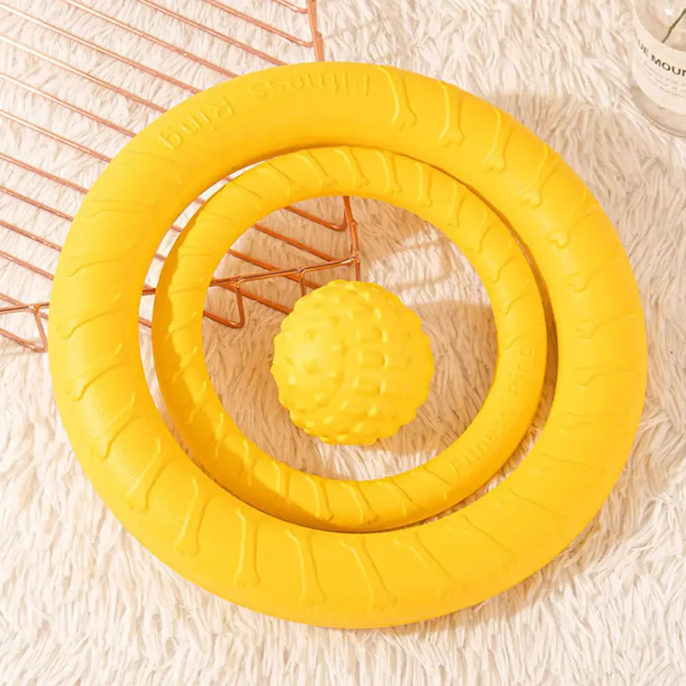 Durable Flying Disc Ring Puller Dog Toy Anti-Chew Interactive Floating Disc for Medium Large Dogs Outdoor Training & Play