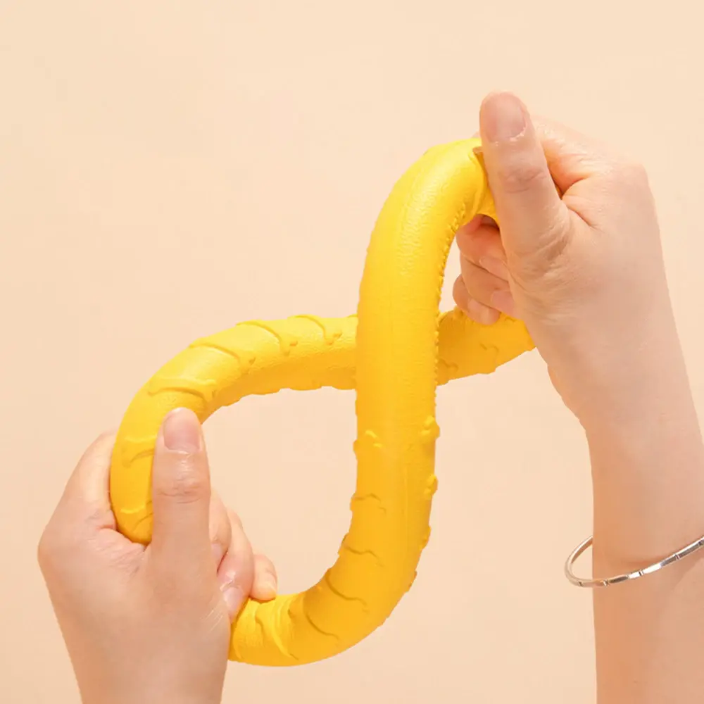 Durable Flying Disc Ring Puller Dog Toy Anti-Chew Interactive Floating Disc for Medium Large Dogs Outdoor Training & Play