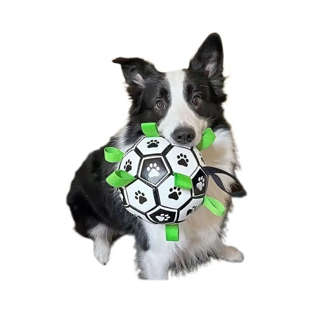 Dog Soccer Ball Toys-Interactive Durable Outdoor Training with Inflatable Pump Home &Pet Exercise