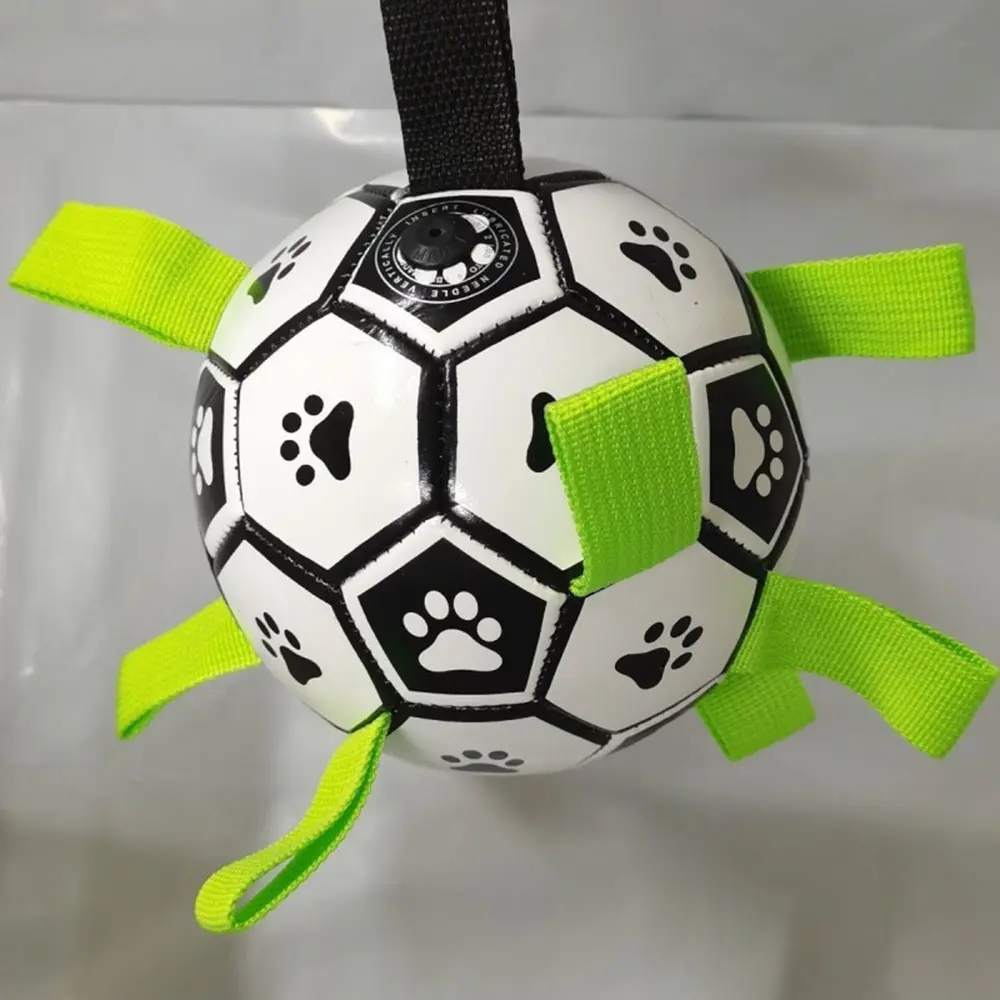 Dog Soccer Ball Toys-Interactive Durable Outdoor Training with Inflatable Pump Home &Pet Exercise