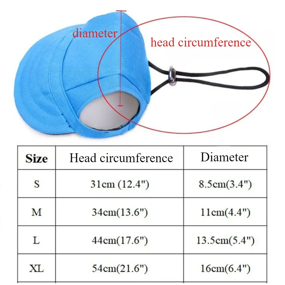 Dog Hat Dog Cat Sun Hat with Ear Holes Adjustable Pet Baseball Cap for Small and Medium Dogs Cats Pet Accessories