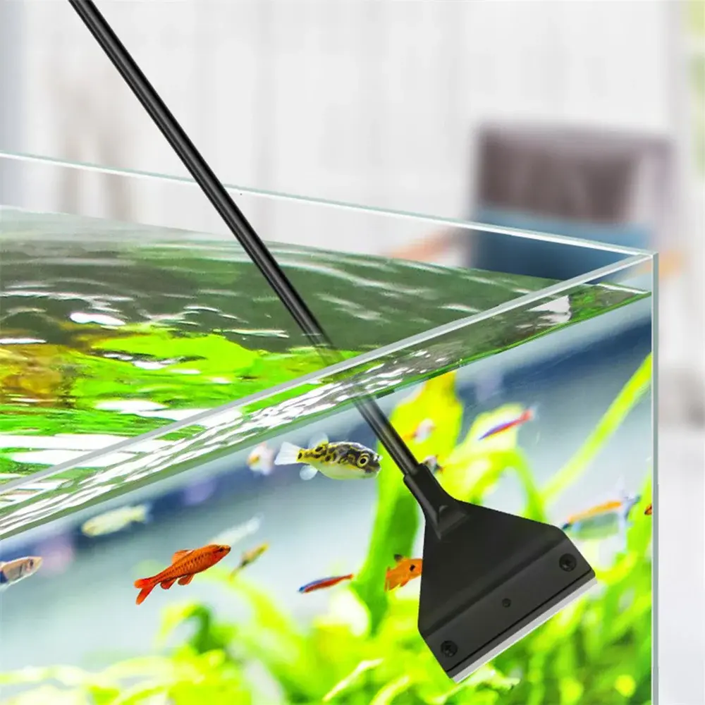 Aquarium Algae Removal Scraper Fish Tank Flat Sand and Algae Removal Dual-use Glass Algae Removal Scraper Aquarium Cleaning Tool