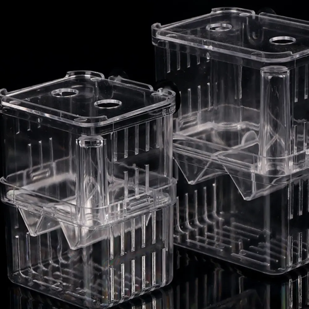 Fish Breeder Box Clear High Transparent Acrylic with Oxygen Port Fish Incubator Hatching Tank for Aquarium