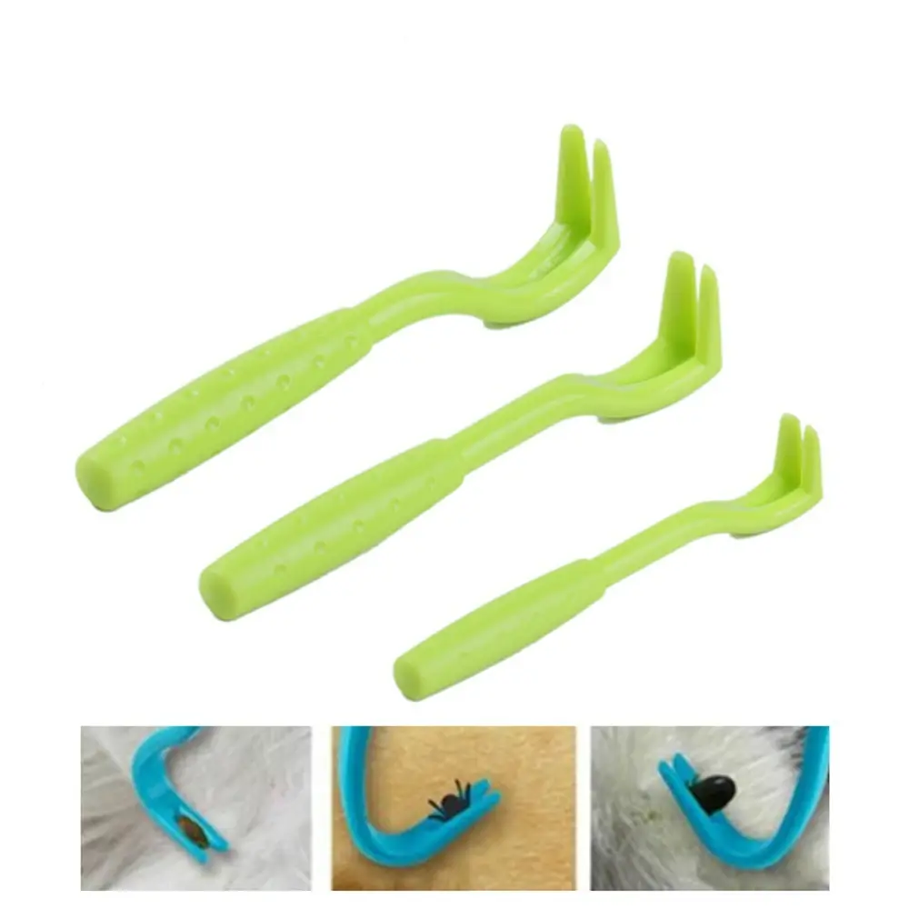 3pcs Pet Flea Tick Remover Hook Cat Dog Grooming Pest Removal Supplies Insect Clips Kittens Lice Removal Pet Cleaning Tools