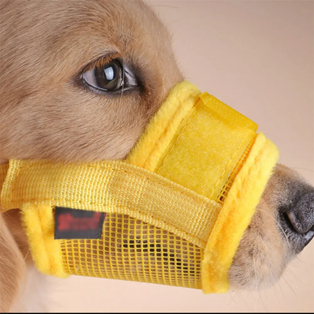 Mesh Adjustable Dog Muzzle for Small Medium Large Dogs Anti Barking Anti-bite Summer Mesh Breathable Pet Muzzles Pet Supplies