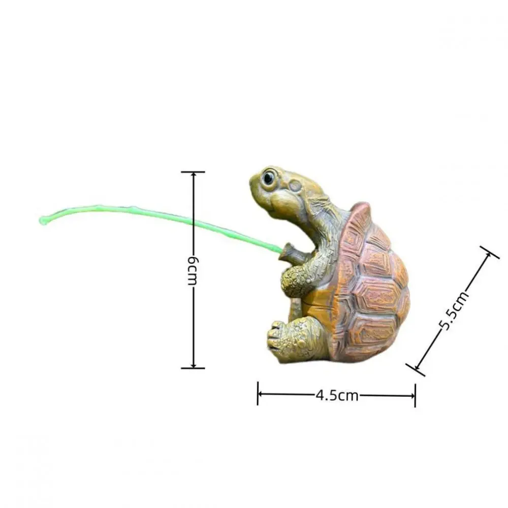 Fishing Turtle Aquarium Decoration Creative Cute Statue Turtle Resin Fish Tank Ornament Landscape Aquarium Decorations