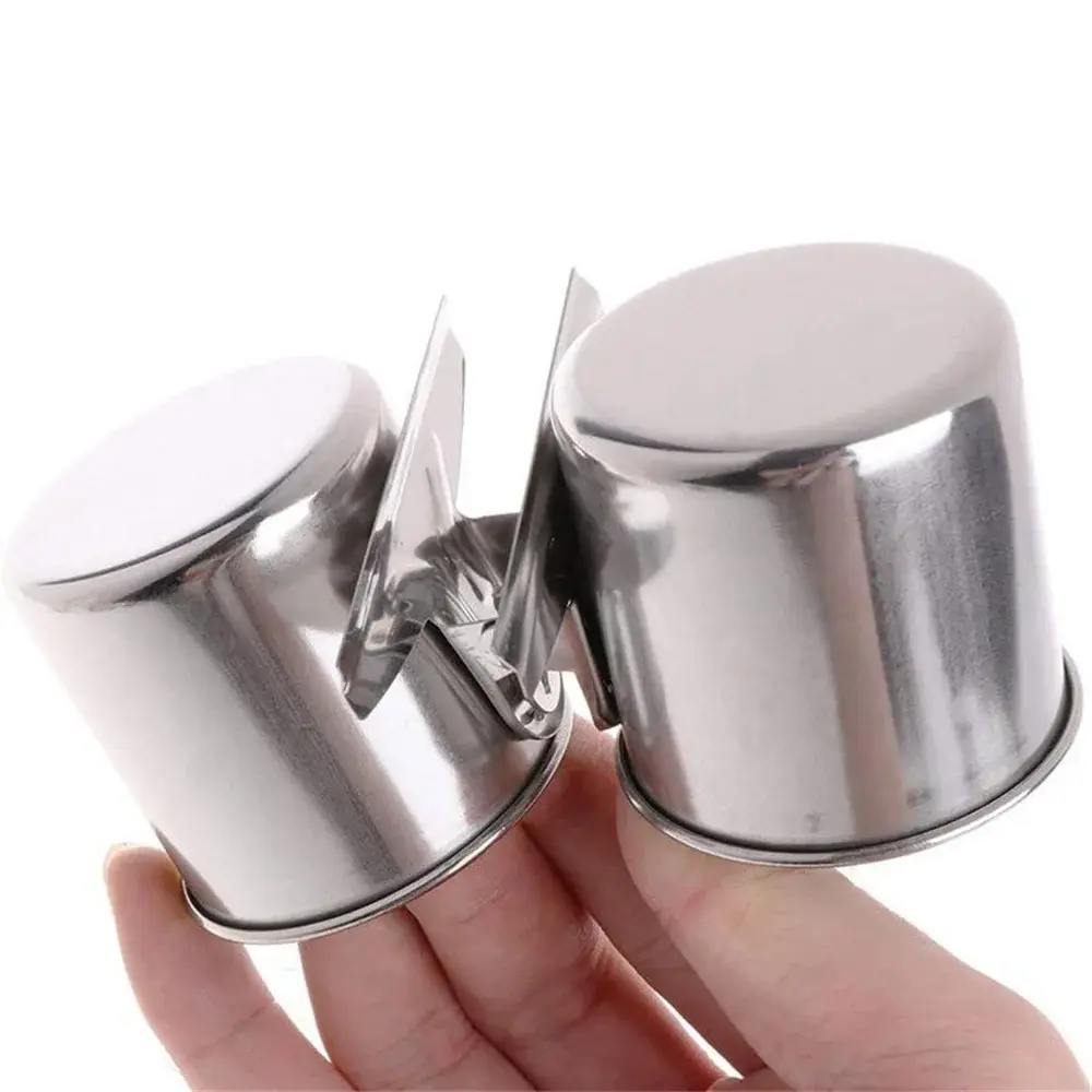 Parrot Feeder Cup with Clip Stainless Steel  Double Cups Bird Feeding Food Water Bowl Cage Feeder Accessories Pet Supplies