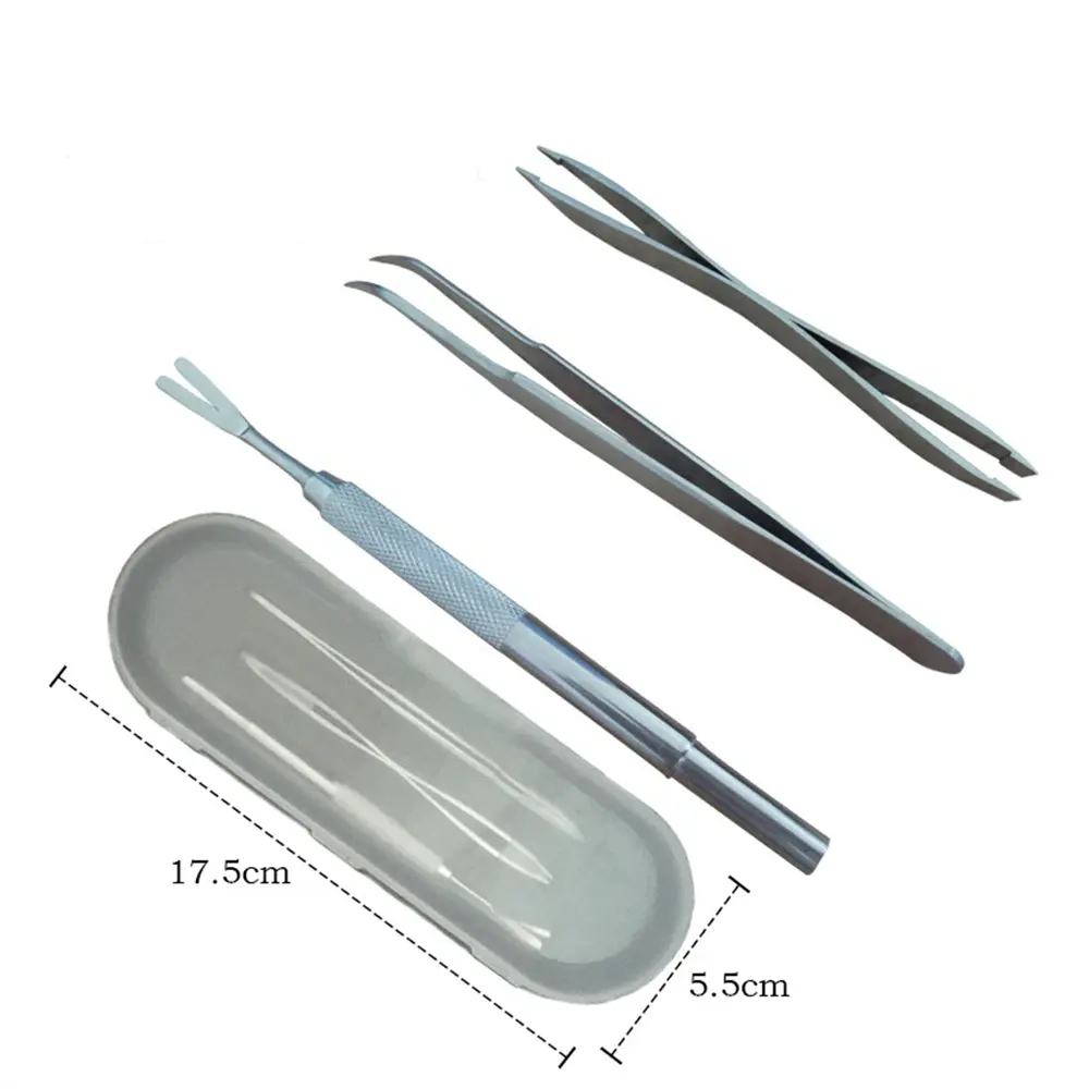 Surgical-Grade Stainless Steel Flea & Tick Remover - 2-in-1 Dual Hook & Tweezers for Dogs/Cats (Vet-Approved Grooming Kit)