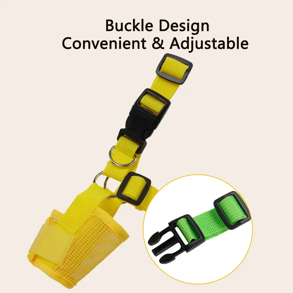 Adjustable Dog Muzzle for Small Medium Large Dogs Summer Mesh Breathable Dog Mouth Cover Anti-bite Anti-bark Pet Supplies