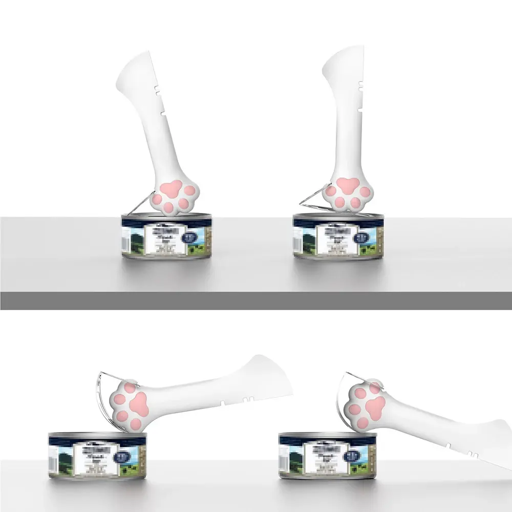 Pet Canned Opener Multifunction  Silicone Bionic Cat Paw Shaped Can Opener Wet Food Mixing Spoon Pets Tableware Pet Accessories