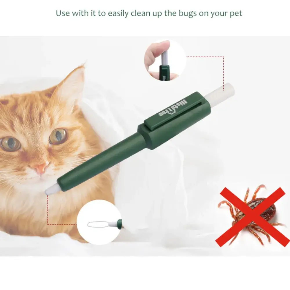 Pet Bug Catching Pen Dog Anti Ticks Fleas Tweezers Clip Remover Dog Cat Flea Removing Ticks Hair Grooming Tools Pet Supplies
