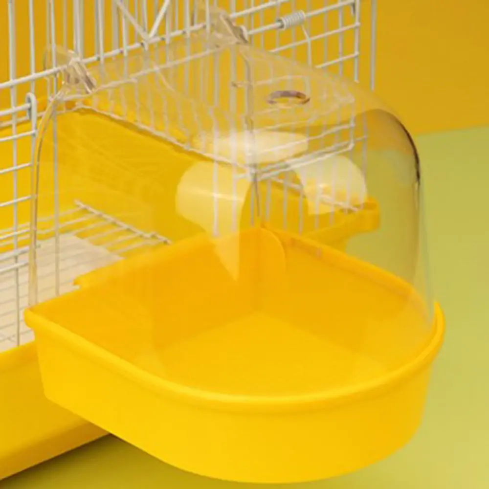 Hanging Bird Bath for Cage Parakeet Bird Cage Accessories Parrots Bathtub Bathroom Shower Cage for Canary Budgerigar Cockatiel