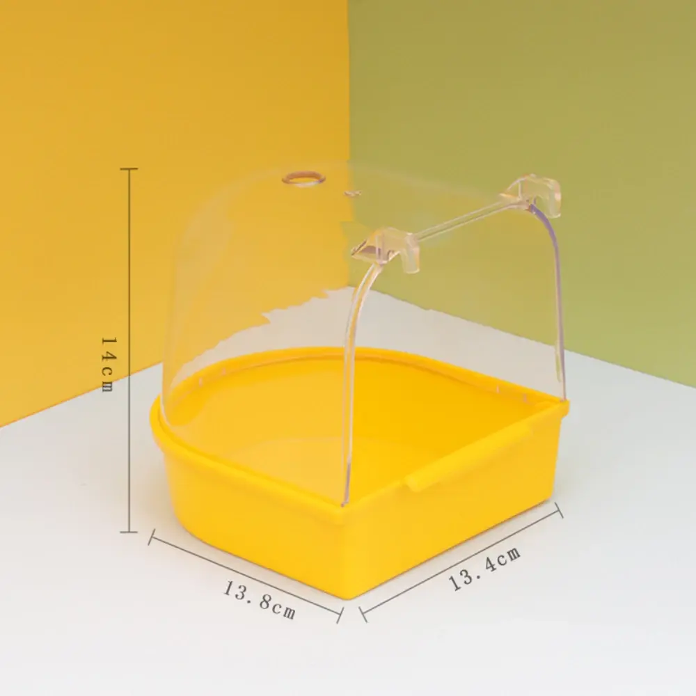 Hanging Bird Bath for Cage Parakeet Bird Cage Accessories Parrots Bathtub Bathroom Shower Cage for Canary Budgerigar Cockatiel