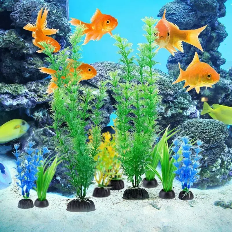 Aquarium Plants Decoration Artificial Green Waterweed Aquatic Plants Decor for Fish Tank Aquarium Accessories Decorations