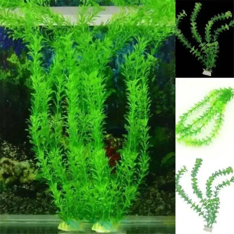 Aquarium Plants Decoration Artificial Green Waterweed Aquatic Plants Decor for Fish Tank Aquarium Accessories Decorations