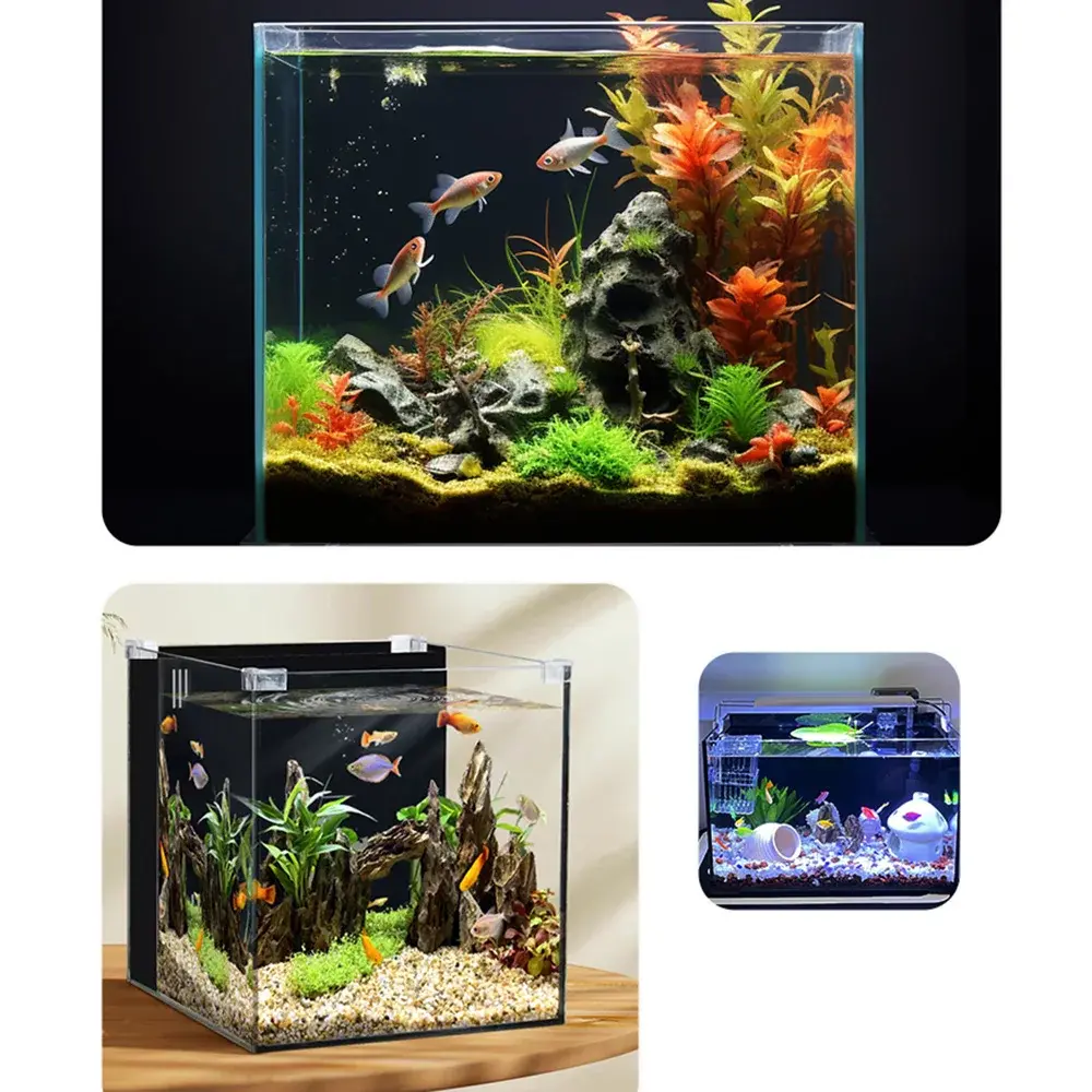 Fish Tank Background Sticker Black Static Cling Film Adhesive-Backed Film Wallpaper Aquarium Background Decoration 30/40/50cm*1M