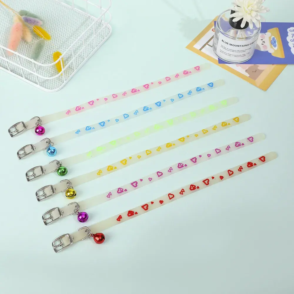 Pet Fluorescent Luminous Silicone Footprint Collar Cat Dog Luminous Collar Night Puppy Kitten Outdoor Anti-loss Pet Supplies
