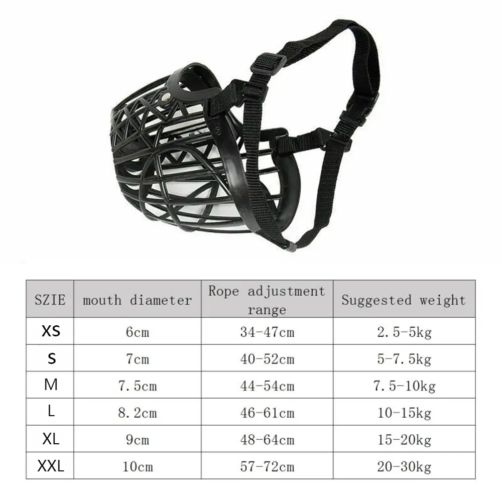 Dog Muzzles Adjustable Breathable Soft Comfy Dogs Mouth Muzzle for Medium Large Dogs Stop Biting Barking Chewing Pet Supplies