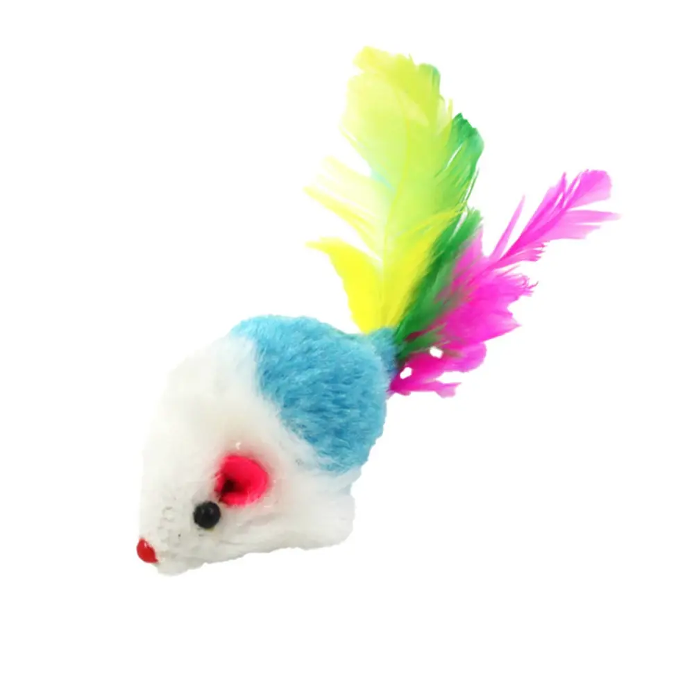 10pcs Plush Mouse Cat Toys Simulation Plush Sound Mouse Toys for Kitten Cat Interactive Game Playing Kitten Pet Supplies