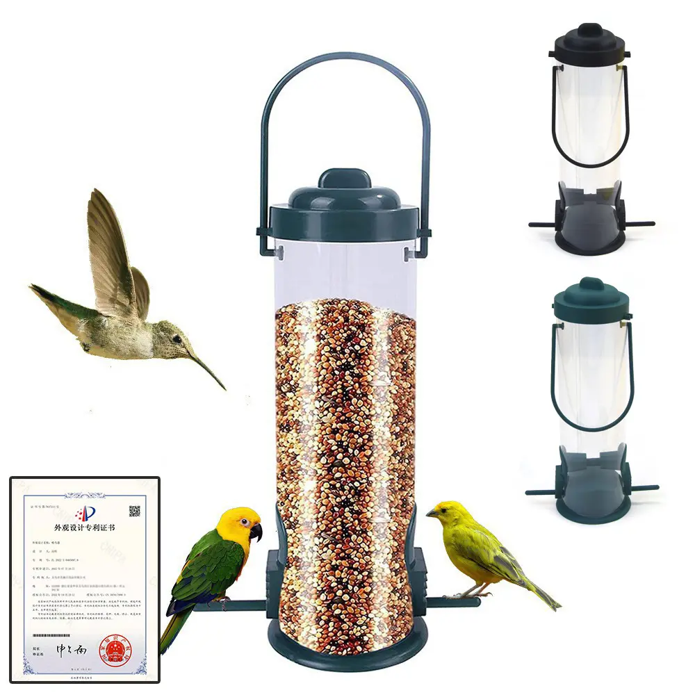 Automatic Bird Feeder With Multiple Holes Durable Hanging Design For Wild Flying Animals Outdoor Garden Paddock Patio