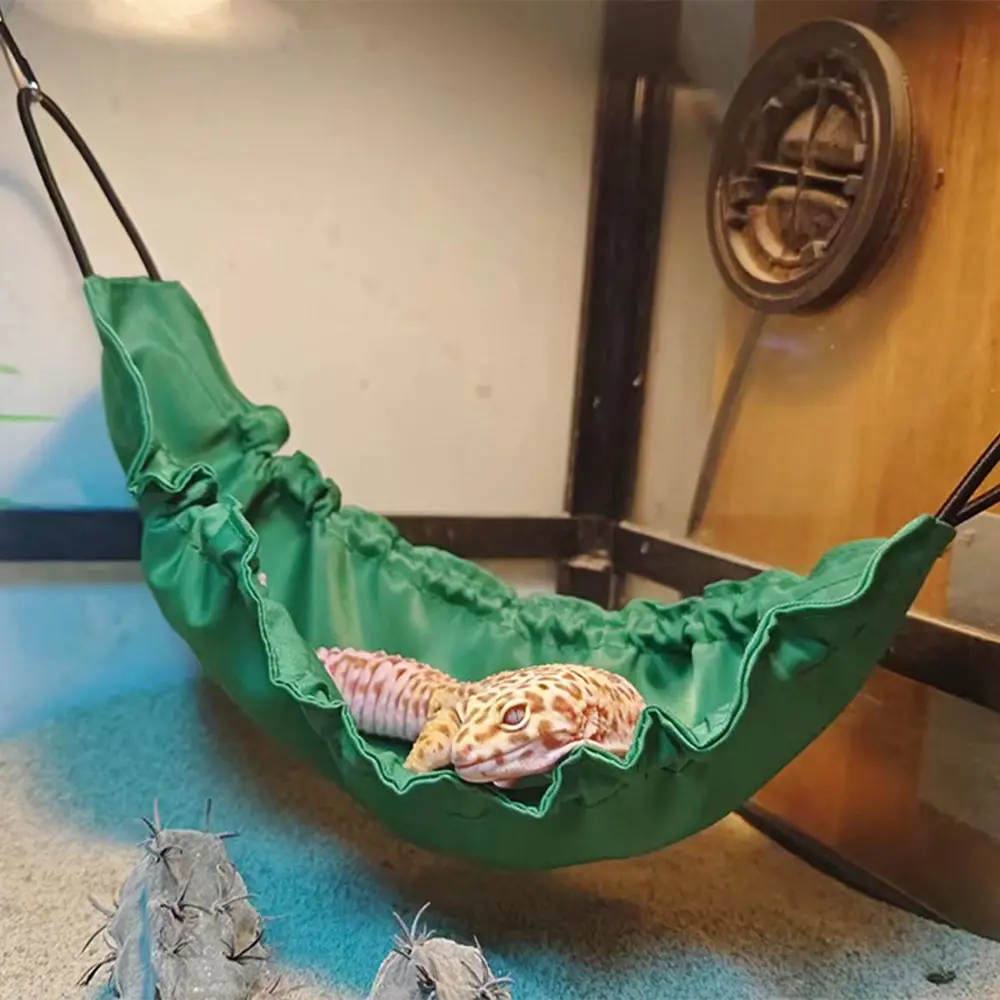 Color-Changing Lizard Hammock Swing Bed Hanging Reptile Tank Accessories with Suction Cups for Bearded Dragon Chameleon