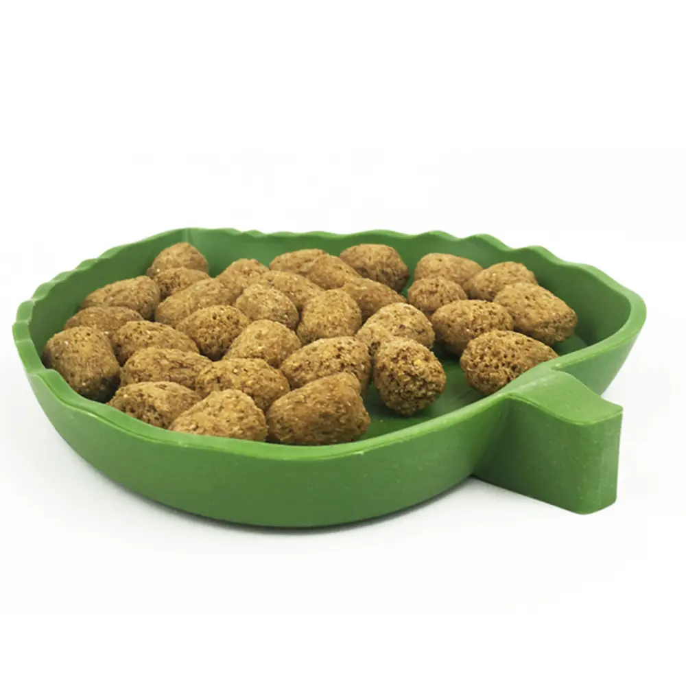 Reptile Feeder Leaf Shape Bowl 2Pcs Multi-Size Food Water Bowl for Turtle Lizards Hamsters Tortoise Gecko Small Pets Supplies