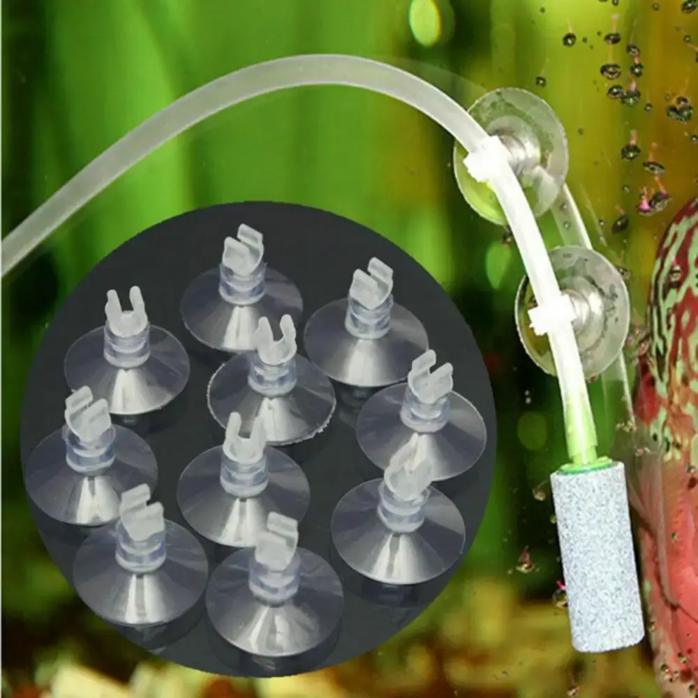 10pcs 4mm-20mm Aquarium Suction Cup Clip Fish Tank Oxygen Pump Hose Fixation Suckers Air Tube Fixing Clip Aquarium Accessories
