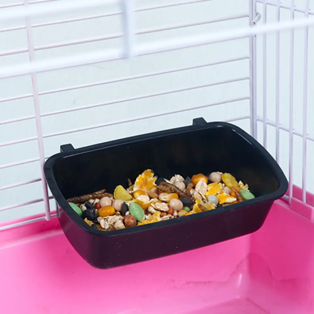 Hamster Feeder Bowl Small Pet Feeding Bowl Cage Hook Up Hanging Bowl Water Drinking Device Bird Pigeon Squirrel Feeding Cup