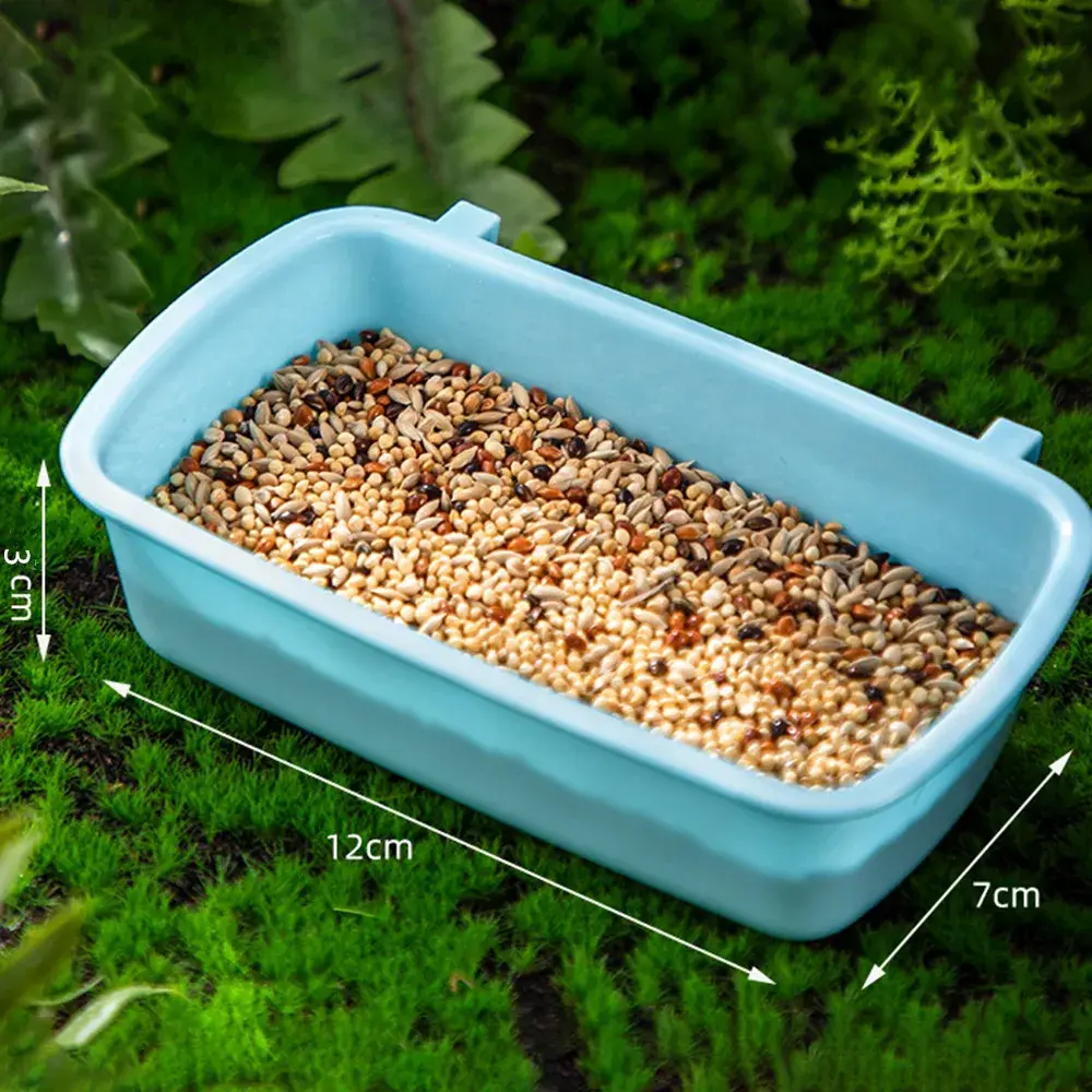 Hamster Feeder Bowl Small Pet Feeding Bowl Cage Hook Up Hanging Bowl Water Drinking Device Bird Pigeon Squirrel Feeding Cup