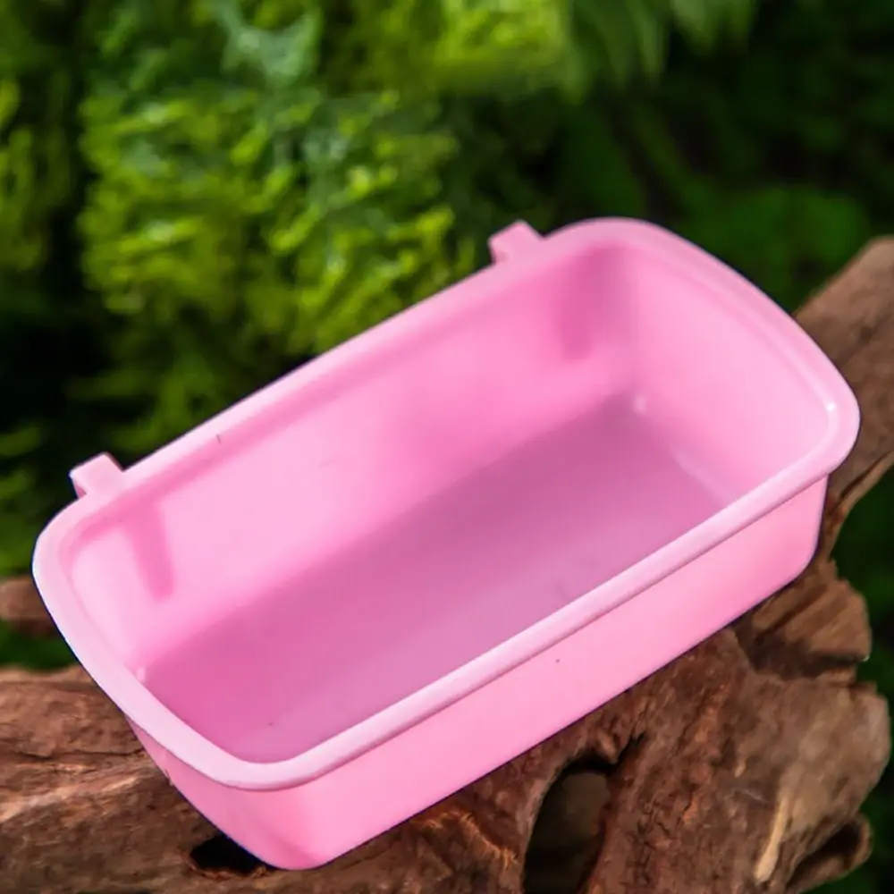 Hamster Feeder Bowl Small Pet Feeding Bowl Cage Hook Up Hanging Bowl Water Drinking Device Bird Pigeon Squirrel Feeding Cup