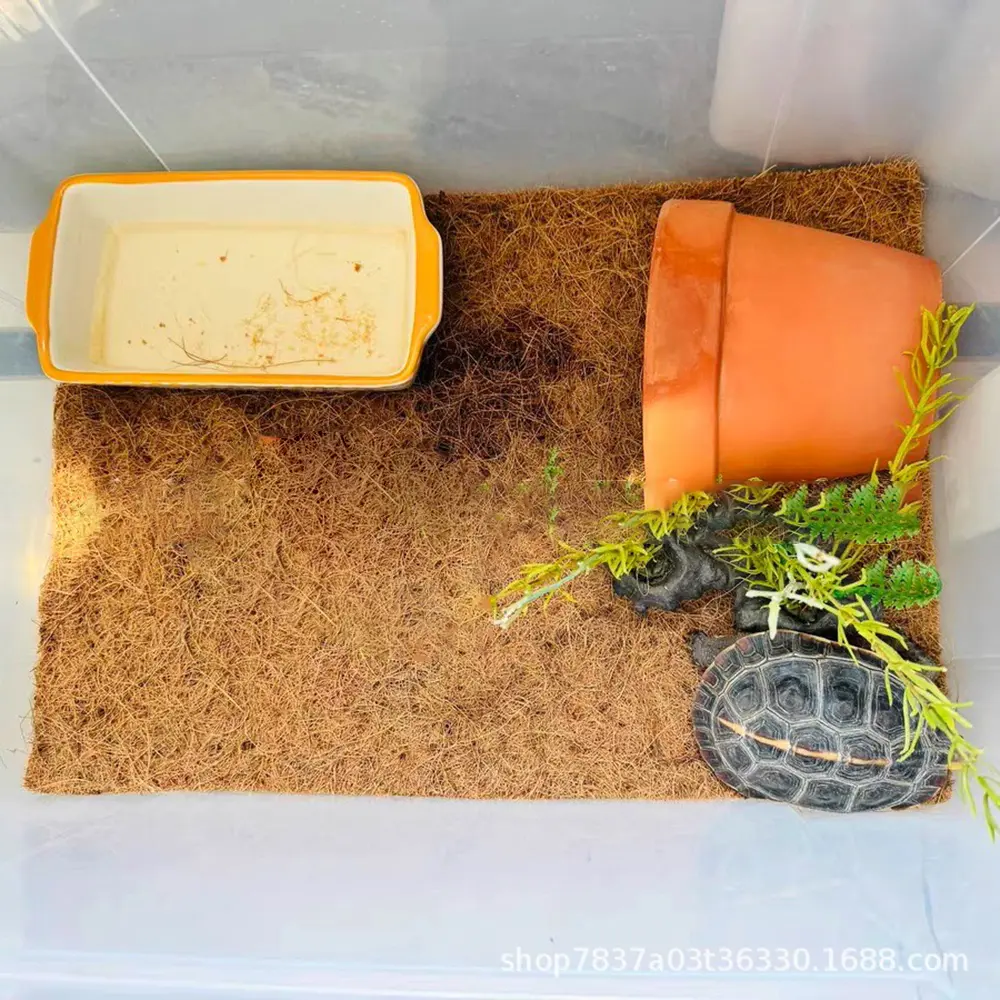 Turtle Reptile Terrarium Liner Natural Coconut Fiber Coir Mat For Tortoise Lizard Snake Chameleon